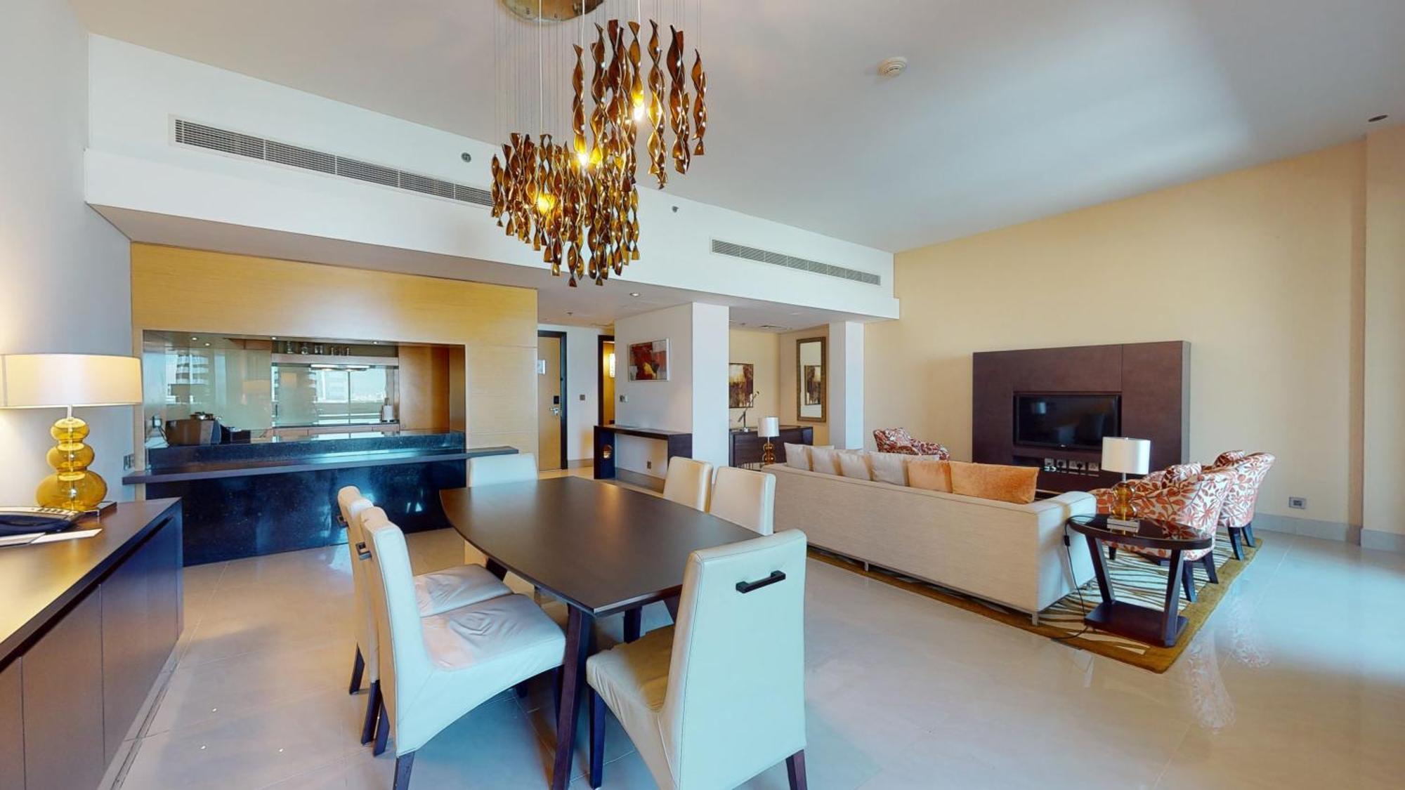 Marriott Executive Apartments Al Jaddaf, Дубай Екстериор снимка A 3D model of a living room